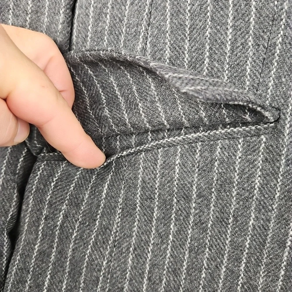 NWT Rag & Bone Charles Italian Virgin Wool Blend Blazer Gray Womens Sz 10 ($595)